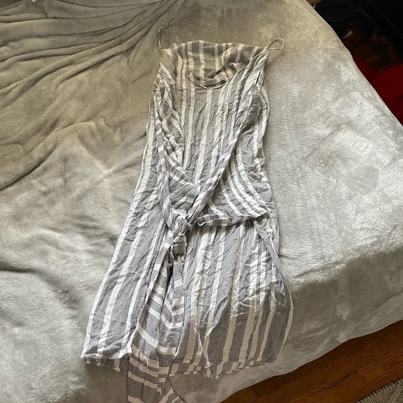 Midi ASOS Black & White Striped Dress - Picture 4 of 7